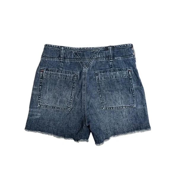 Anthropologie Pilcro Wanderer Embroidered Denim Shorts Boho Festival Size 27 - Picture 3 of 7